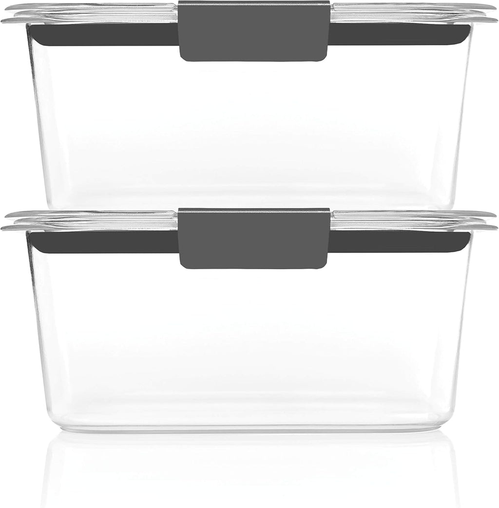 Rubbermaid Brilliance Food Storage Containers BPA Free Airtight Lids Ideal for Lunch Meal Prep & Leftovers Set of 5 (3.2 Cup)