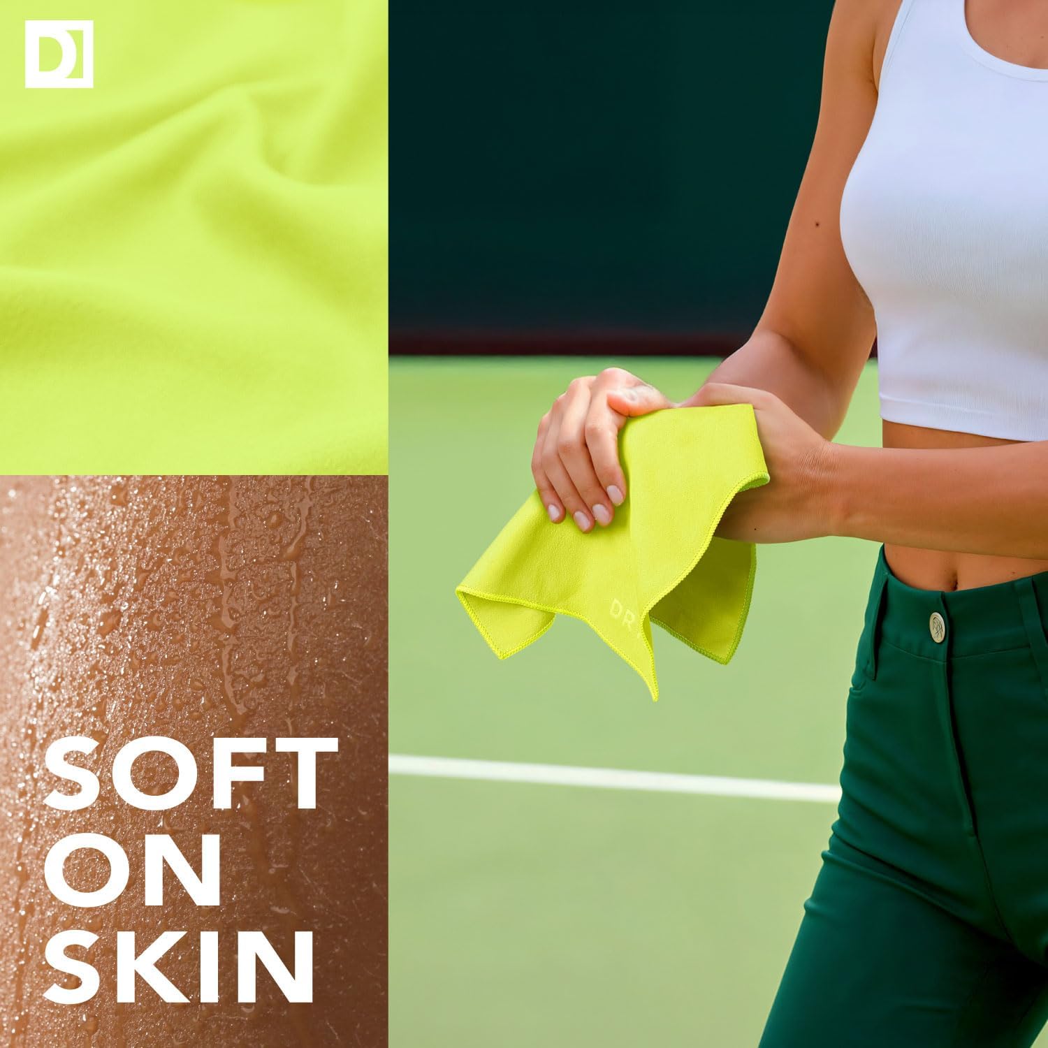 Sweat Absorbing Handkerchiefs - The Original Pocket-Sized Sweat Towels - Quick-Dry Microfiber Sweat Rags for Face, Hands, & Body - Men & Women - Gym, Sports, and Work (Black: 5 Pack)