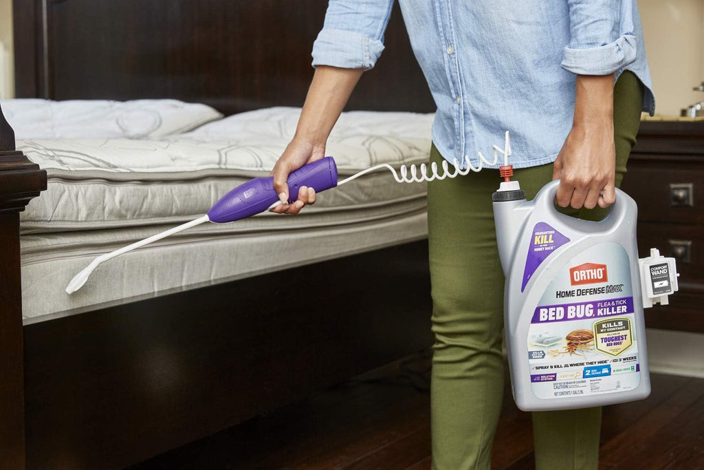 Ortho Home Defense Max Bed Bug, Flea and Tick Killer with Comfort Wand, Bed Bug Spray, Kills Bed Bug Eggs, Fleas and Ticks, 1 gal.