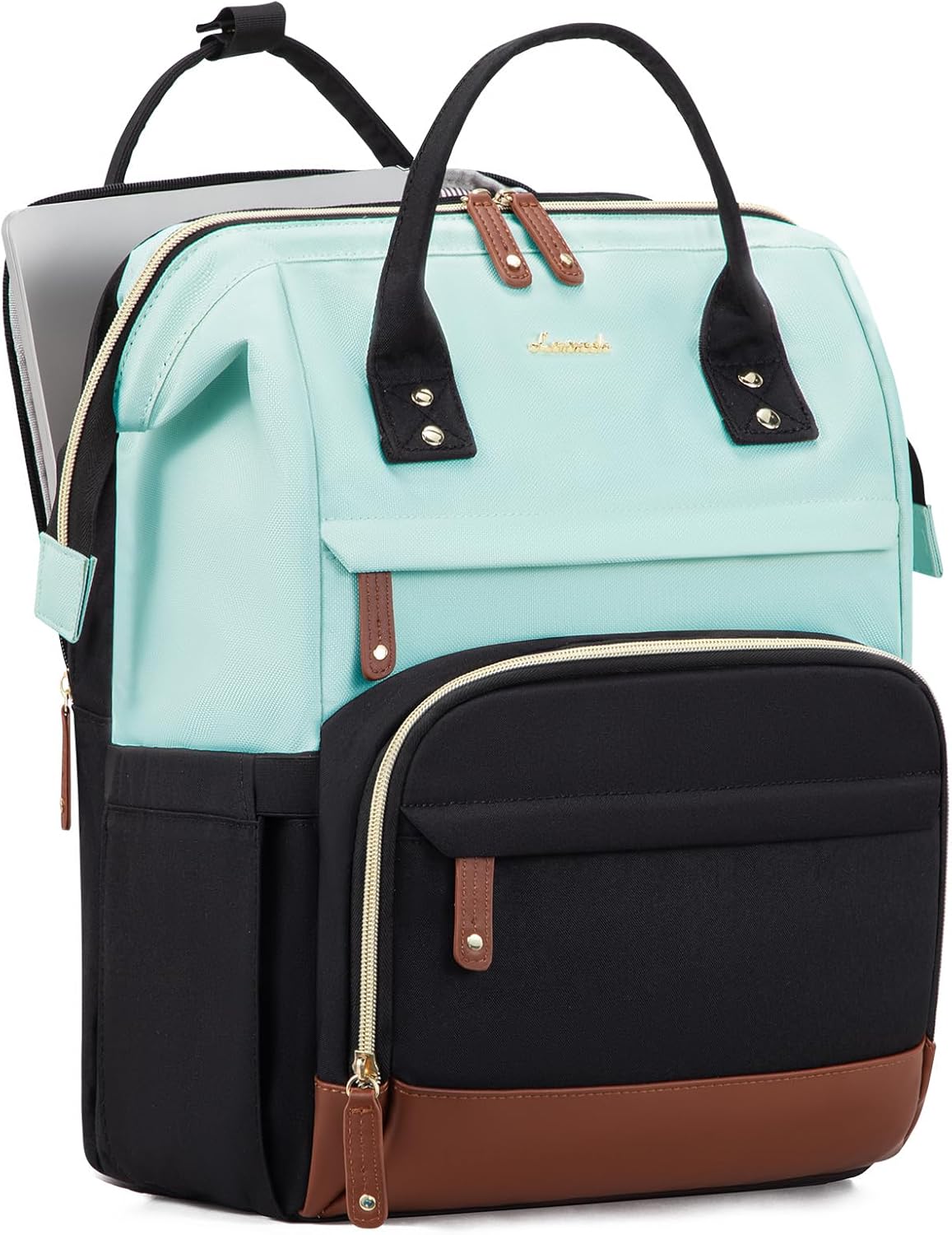 LOVEVOOK Laptop Backpack for Women, 15.6 Inch Work Business Backpacks Purse With Large Capacity, Waterproof Nurse Bag College Bookbag for School, Waterproof Casual Daypack for Travel