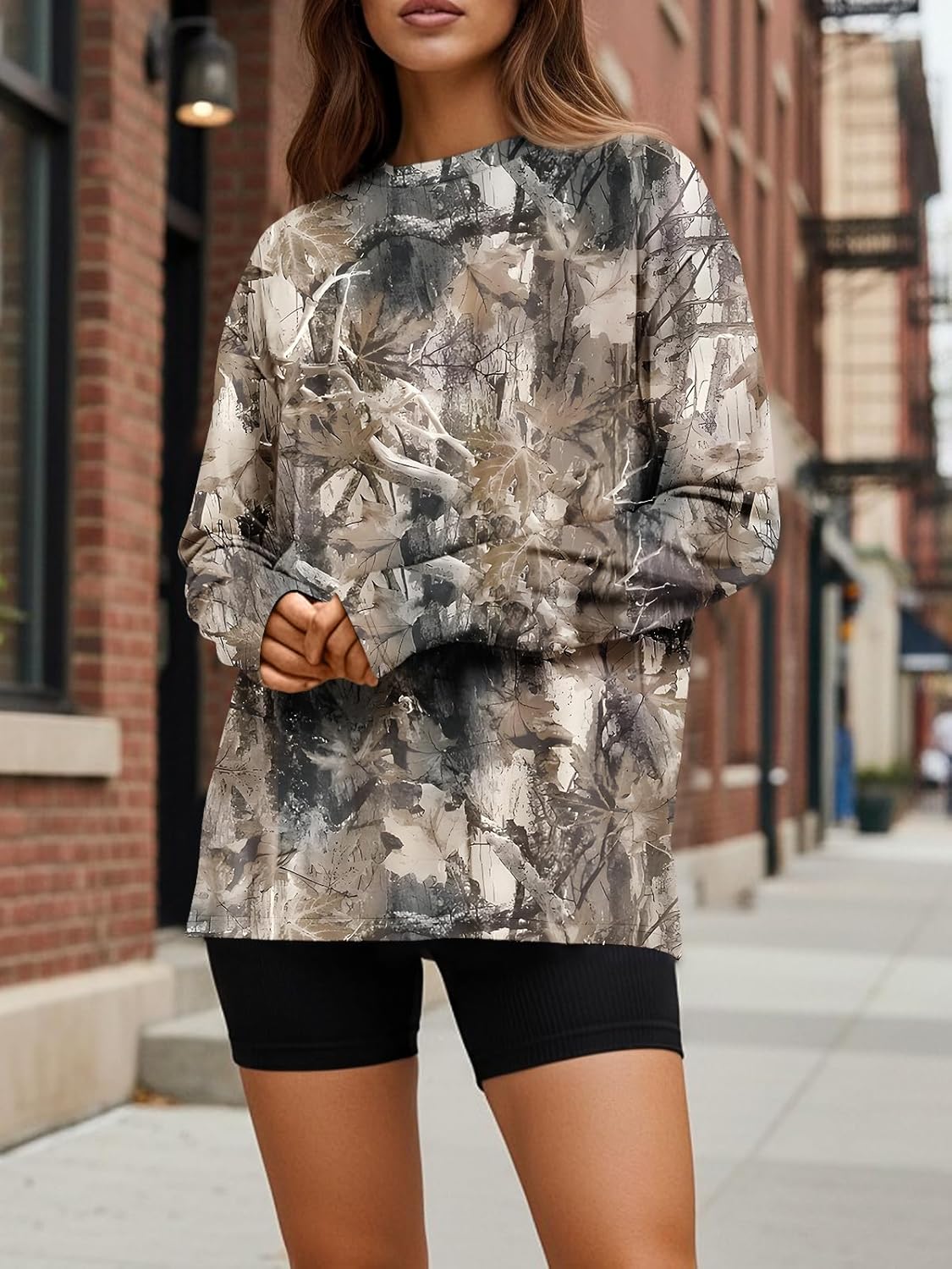 Trendy Queen Womens Oversized Long Sleeve T Shirts 2025 Basic Crewneck Tee Fall Tops Casual Workout Y2K Clothes