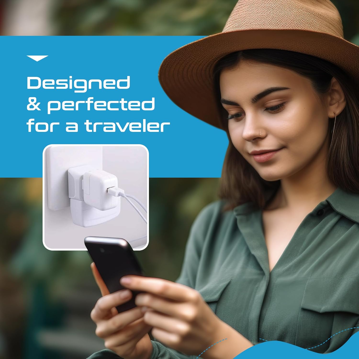 Ceptics Universal Travel Adapter, 35W International Power Adapter with PD & QC 3.0 Dual USB-C, 3 USB Travel Adapter Worldwide, Type I C G A Outlets 110V 220V A/C - EU Euro US UK (11-KU)