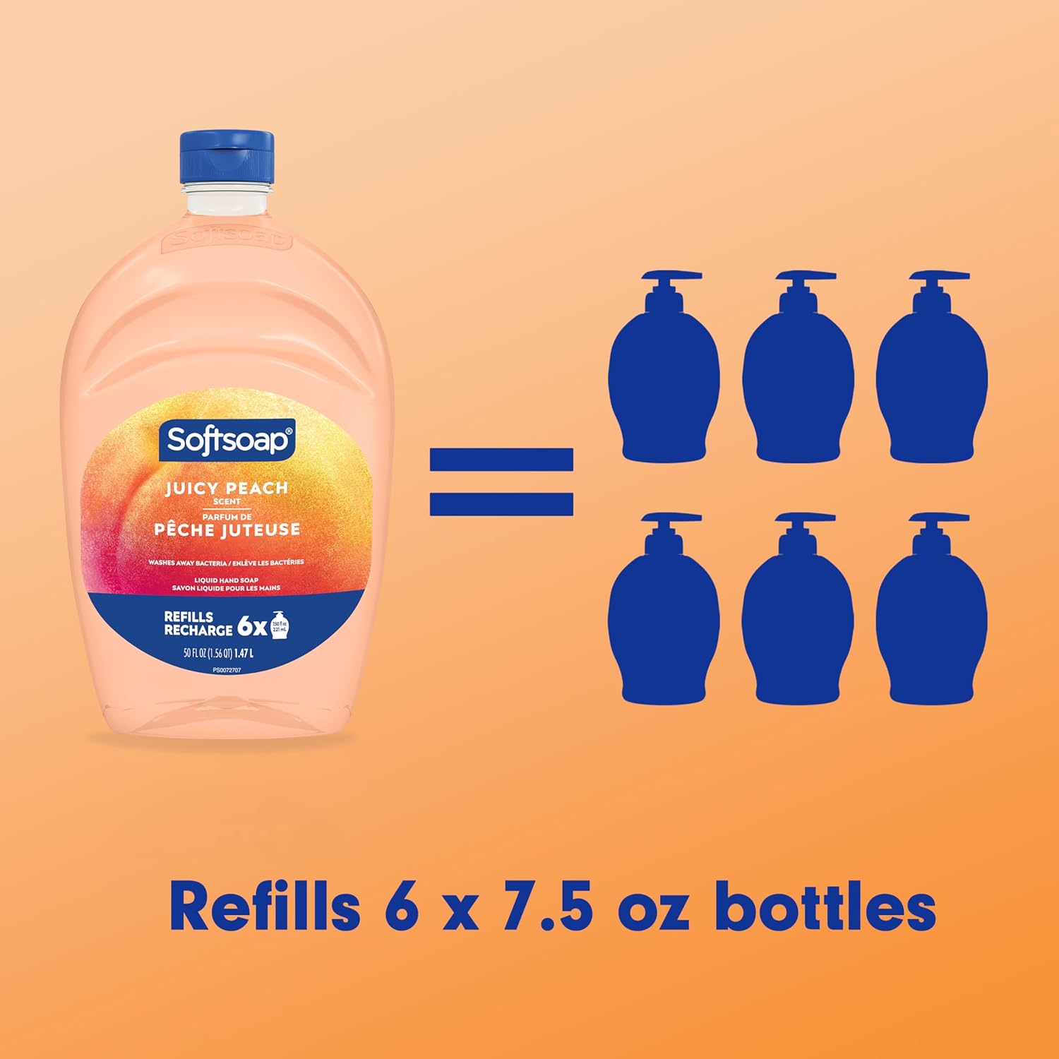 Softsoap Antibacterial Liquid Hand Soap Refill, White Tea & Berry Scented Hand Soap, 50 Ounce(Packaging May Vary)