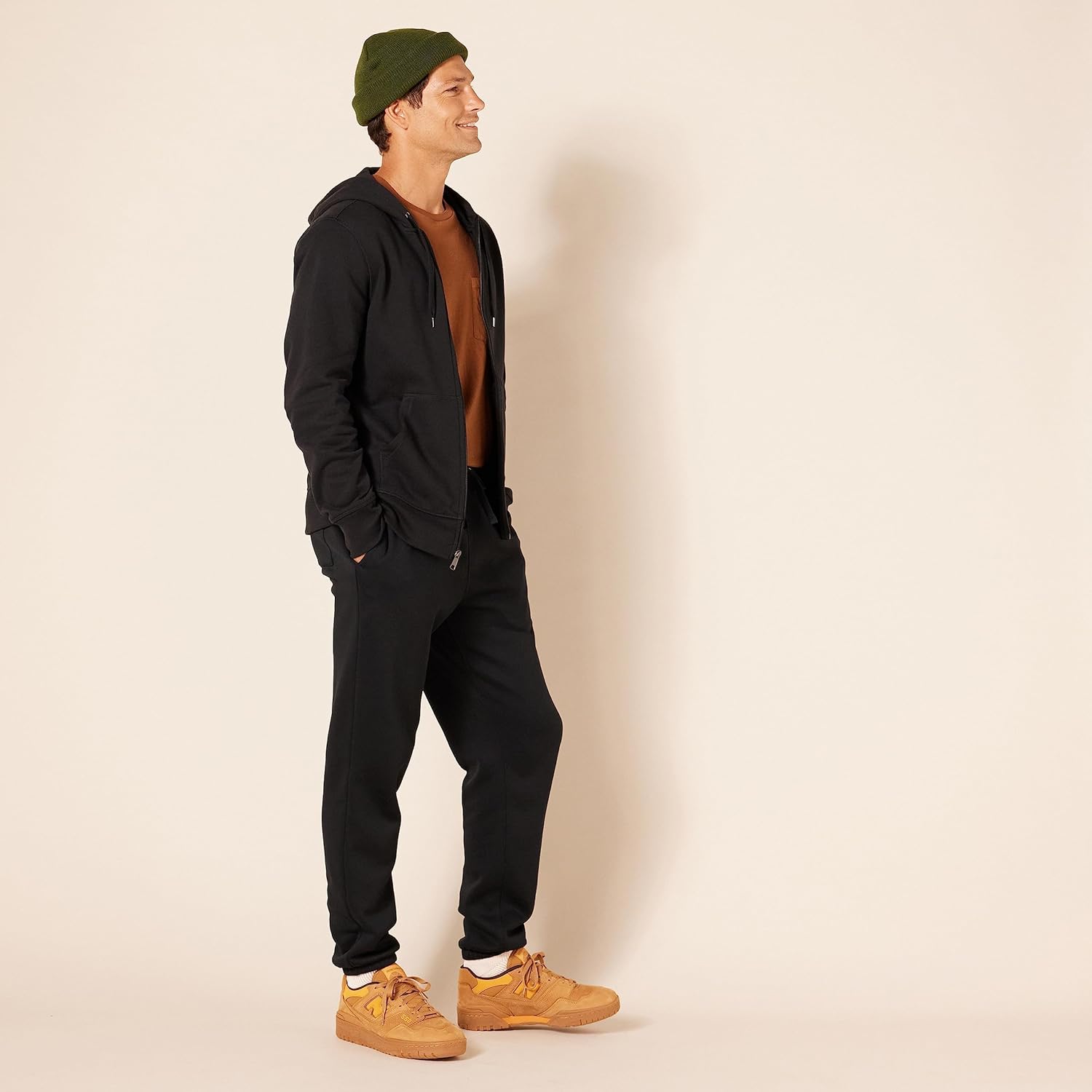 Essentials Men's Full-Zip Fleece Hoodie (Available in Big & Tall)