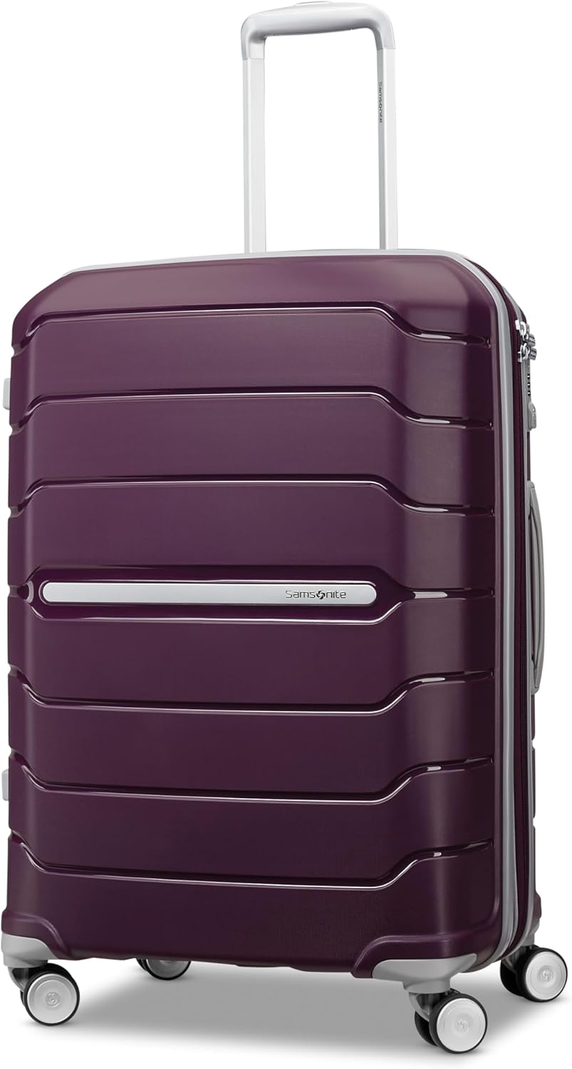 Samsonite Freeform Hardside Carry-On Luggage with Spinner Wheels - Hardshell Suitcase - TSA, Airline-Approved - Expandable Hard Shell, Smooth Rolling Wheels for Lightweight Travel - Navy