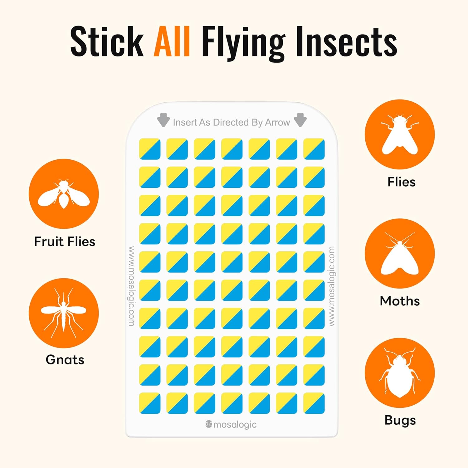 Mosalogic Fruit Fly Traps for Indoors Gnat Trap for House Indoor- 600 Sqft Protection Area UV Fly Insect Trapper for Fruit Flies，Gnat，Mosquito，and Other Flying Insect Plug in Bug Killer White