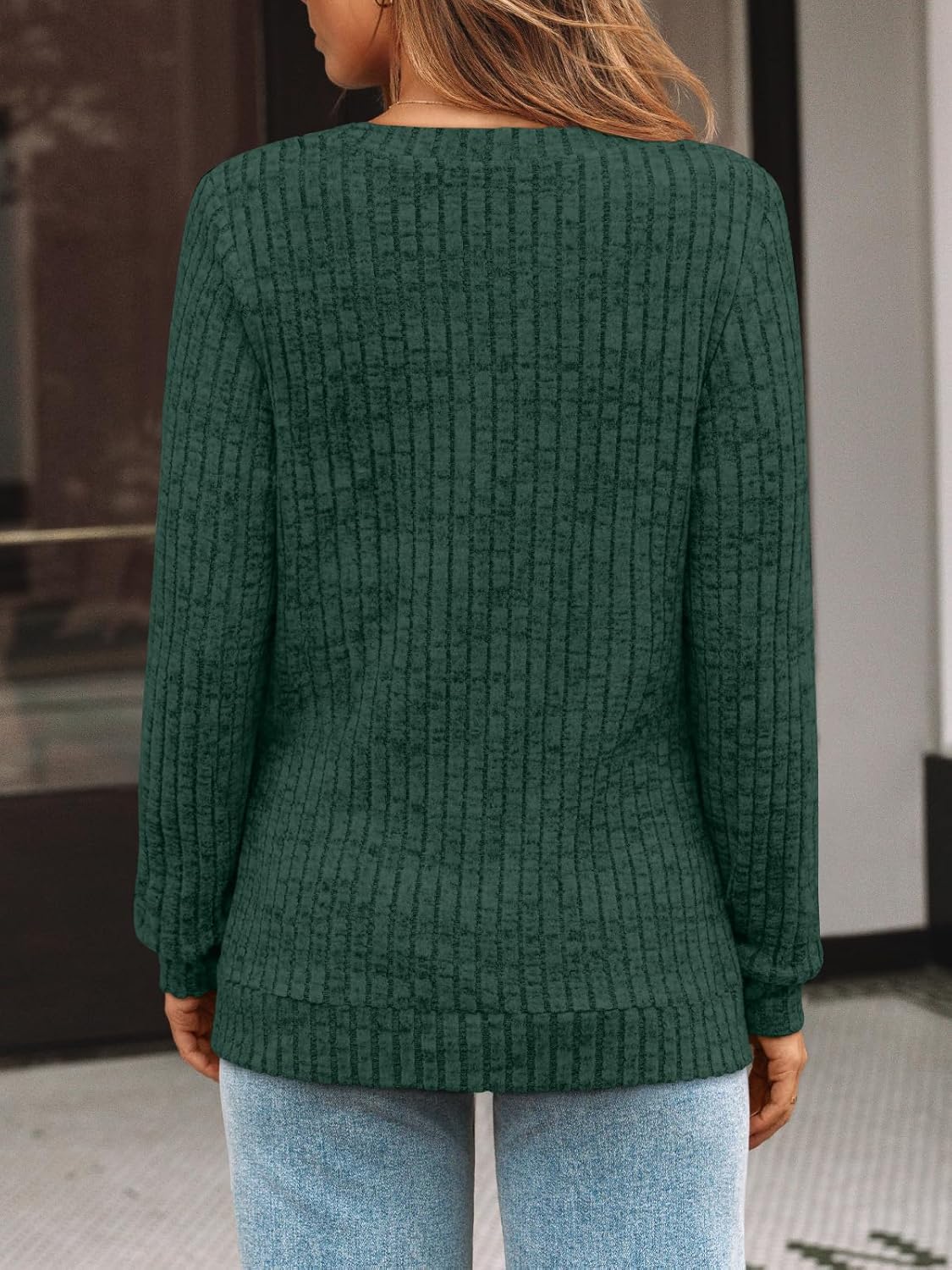 AUTOMET Womens V Neck Long Sleeve Shirt Fall Fashion Tops Tunic Dressy Casual Sweater Clothes Cute Trendy Work Outfits 2025