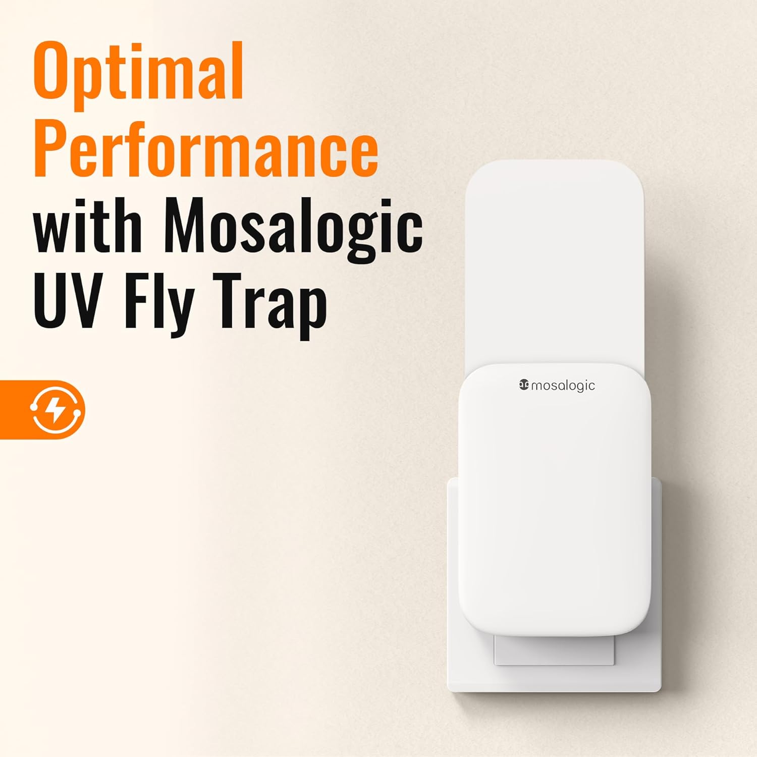 Mosalogic Fruit Fly Traps for Indoors Gnat Trap for House Indoor- 600 Sqft Protection Area UV Fly Insect Trapper for Fruit Flies，Gnat，Mosquito，and Other Flying Insect Plug in Bug Killer White