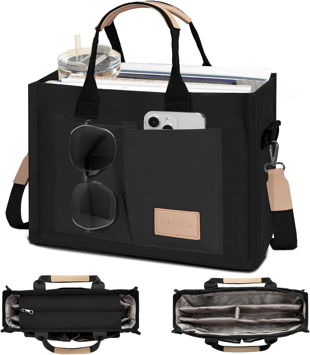 Tote Bags for Women Canvas Tote Purse Crossbody with Pockets Top Handle Shoulder Satchel Bag for Women