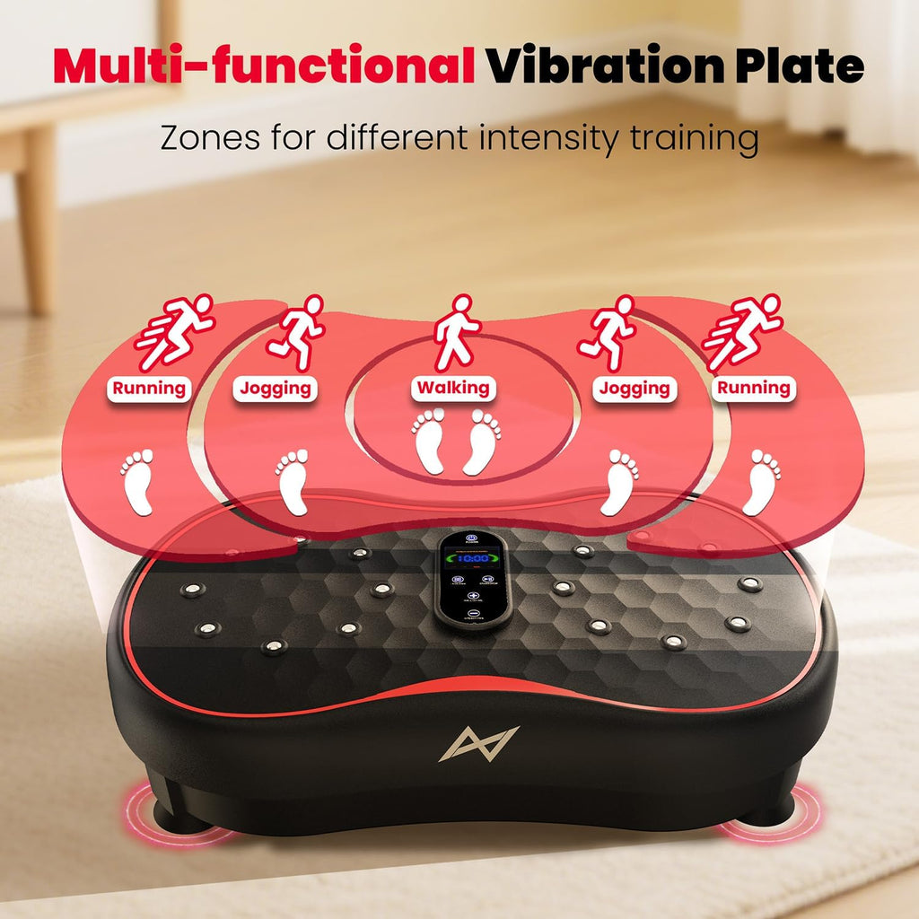 AXV Vibration Plate Fitness Platform Exercise Machine Vibrating Shaking Full Body Shaker Workout Vibrate Stand Shake Board Sport Gym for Weight Loss Fat Burner for Women Men