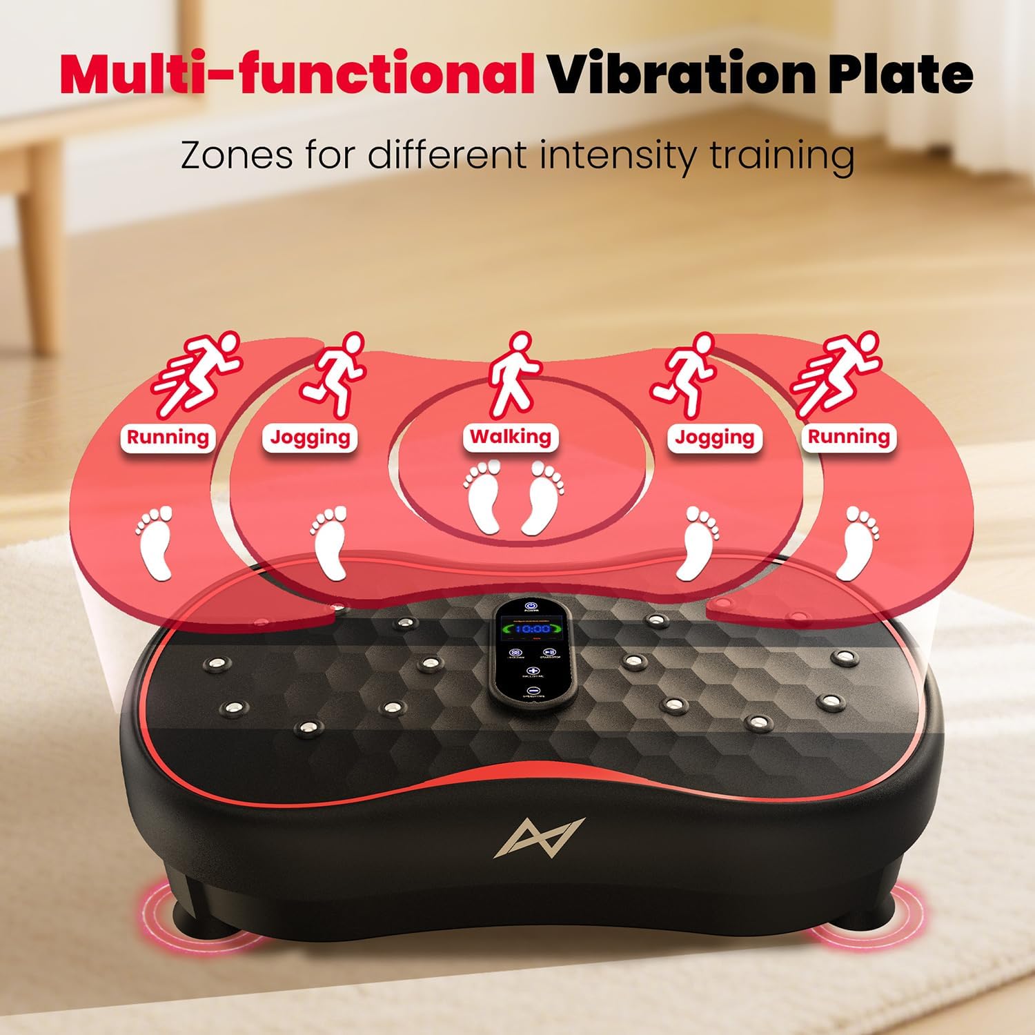 AXV Vibration Plate Fitness Platform Exercise Machine Vibrating Shaking Full Body Shaker Workout Vibrate Stand Shake Board Sport Gym for Weight Loss Fat Burner for Women Men