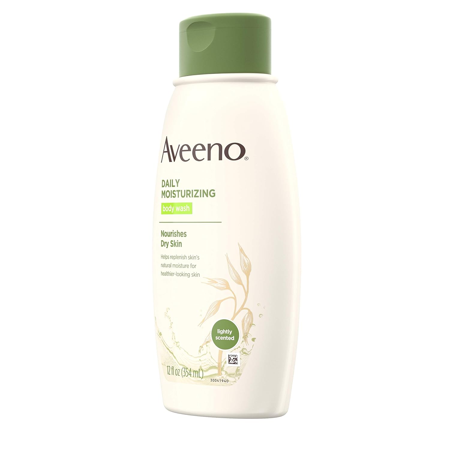 Aveeno Daily Moisturizing Body Wash for Women and Men for Dry & Sensitive Skin, Paraben, Soap & Dye-Free, Gentle Shower Cleanser, Dermatologist Recommended Brand, Lightly Scented, 33 Fl Oz