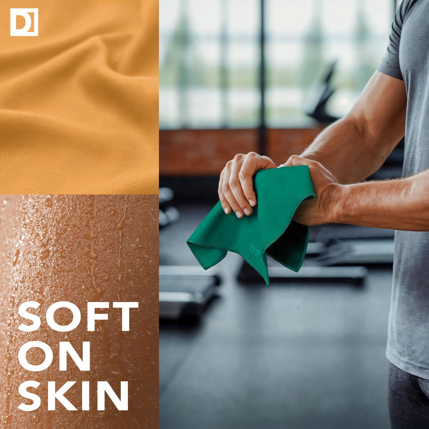 Sweat Absorbing Handkerchiefs - The Original Pocket-Sized Sweat Towels - Quick-Dry Microfiber Sweat Rags for Face, Hands, & Body - Men & Women - Gym, Sports, and Work (Black: 5 Pack)