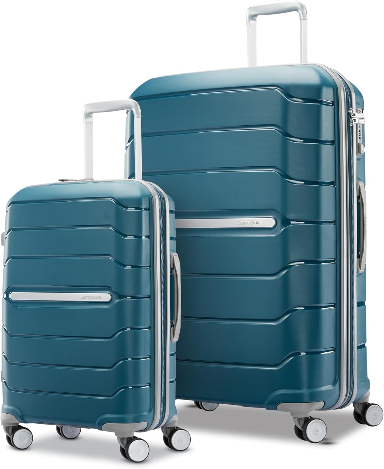 Samsonite Freeform Hardside Carry-On Luggage with Spinner Wheels - Hardshell Suitcase - TSA, Airline-Approved - Expandable Hard Shell, Smooth Rolling Wheels for Lightweight Travel - Navy