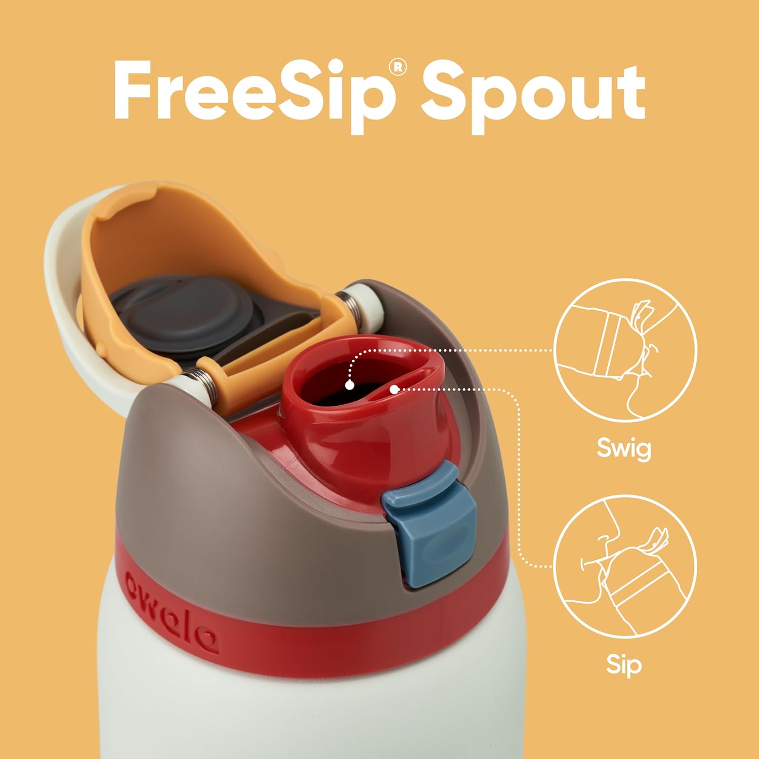 Owala FreeSip Insulated Stainless Steel Water Bottle with Straw, BPA-Free Sports Water Bottle, Great for Travel, 24 Oz, Denim