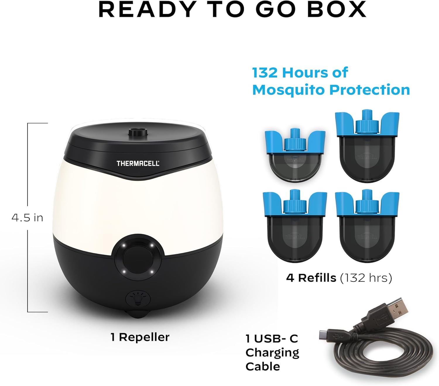 Thermacell E-Series Rechargeable Mosquito Repeller with 20’ Mosquito Protection Zone; Bug Spray Alternative; Scent Free