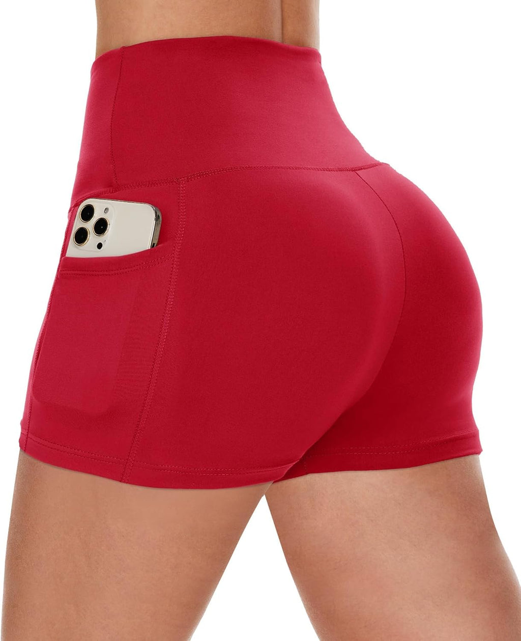CAMPSNAIL Biker Shorts Women with Pockets - 3"/5"/8" High Waisted Workout Spandex Tummy Control Gym Running Yoga Shorts