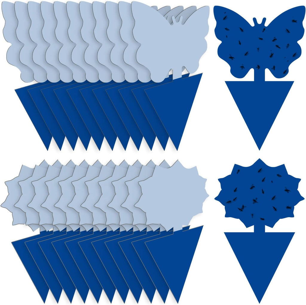 Landisun Fruit Fly Traps 48PCS Fungus Gnat-Traps for Indoor-Outdoor Yellow Fruit-Fly Sticky-Trap Plants Flying Bug Insects Traps