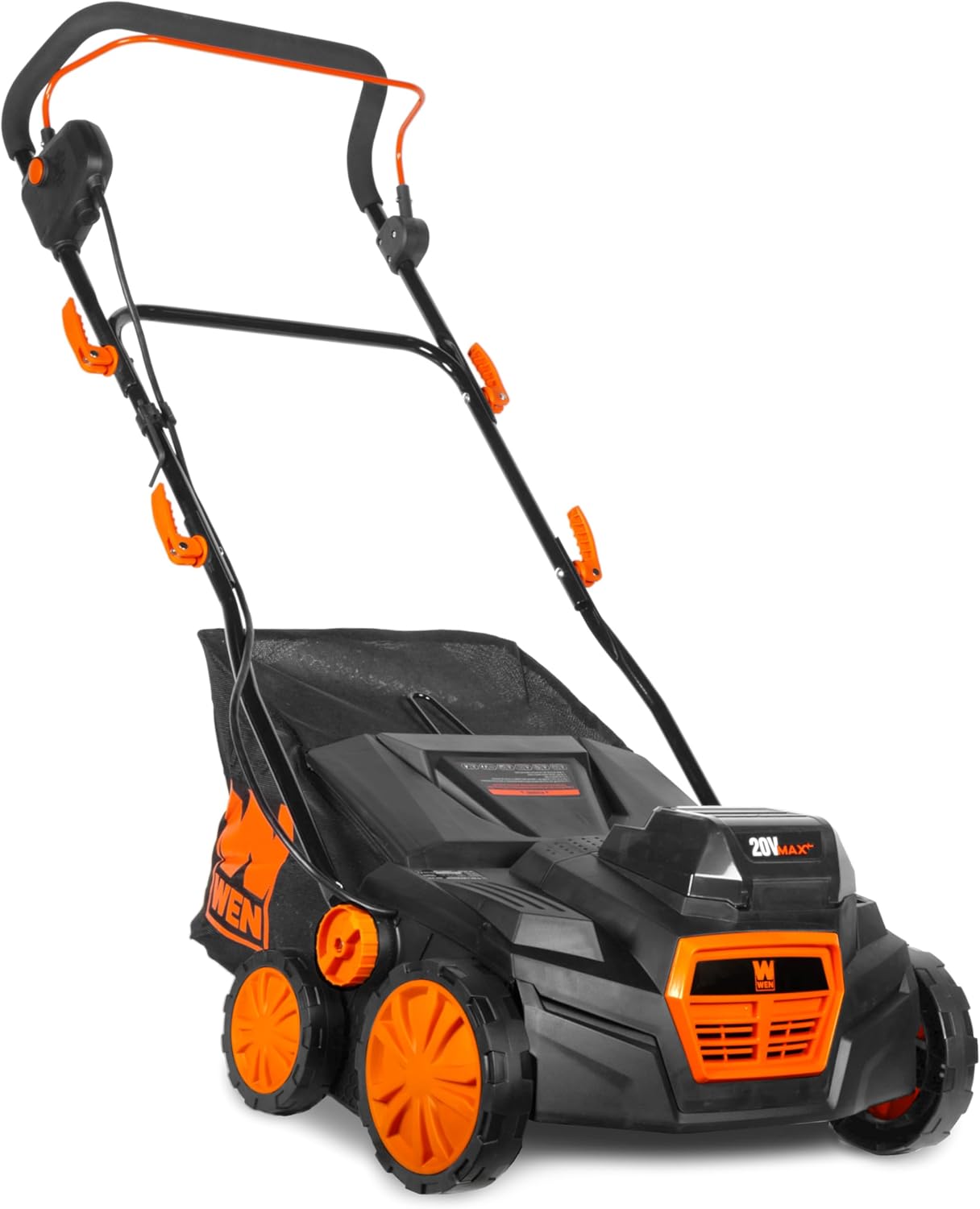 WEN DT1516 16-Inch 15-Amp 2-in-1 Electric Dethatcher and Scarifier with Collection Bag, Black