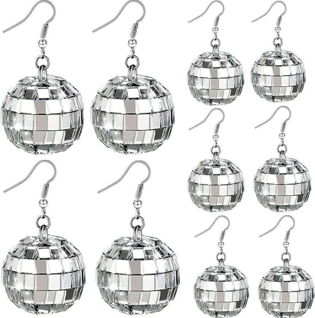 Disco Ball Earrings 24mm 70'S Disco Punk Earrings for Women Jewelry