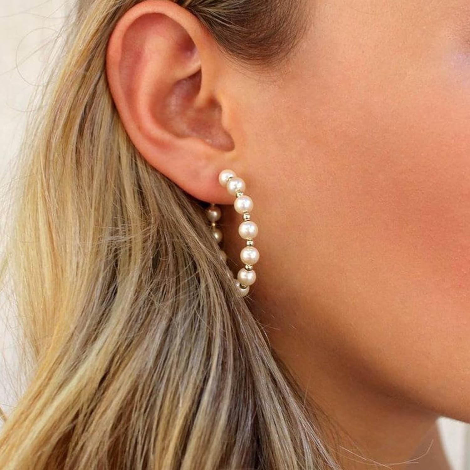 Gold Hoop Earrings Set for Women, 12 Pairs Hypoallergenic Large/Big Thin Thick Gold Hoops Earrings Loop Pack for Jewelry Gift 40mm/50mm