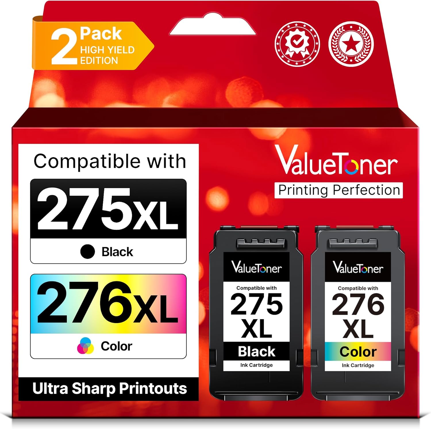 Valuetoner 245XL Ink Cartridge Replacement for Canon 245XL 246XL Combo Pack PG-245XL CL-246XL for Pixma TR4520 TR4527 MG2522 MG2520 MX490 MX492 TS202 TS302 TS3320 MG2920 Printer (Black, Color)