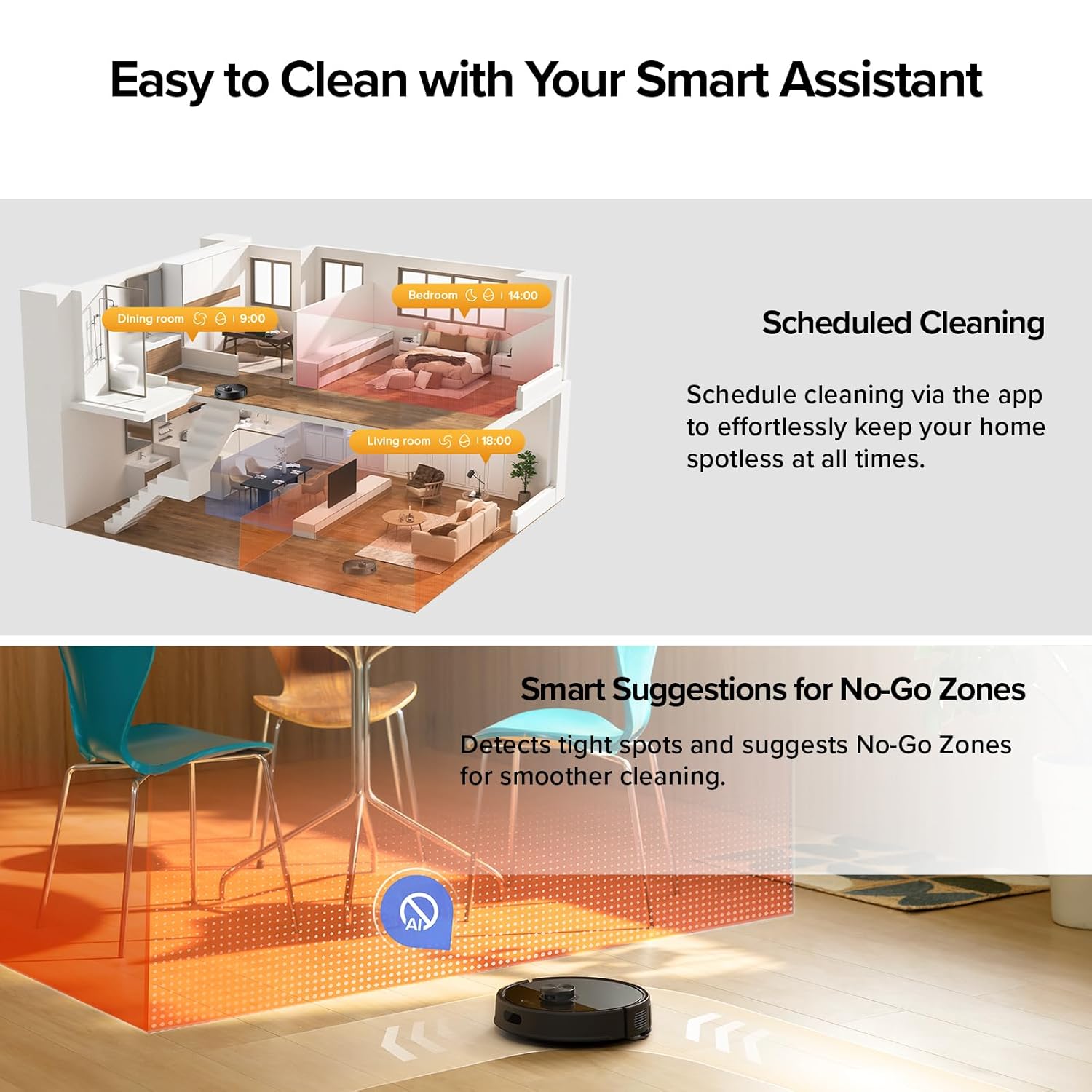 roborock Q7 M5+ Robot Vacuum and Mop, Upgraded from Q5 Max+, Up to 7-9 Weeks Self-Empty, 10000Pa Suction, Dual Anti-Tangle System for Pet Hair & Carpet, PreciSense LiDAR Navigation, App Control, Black