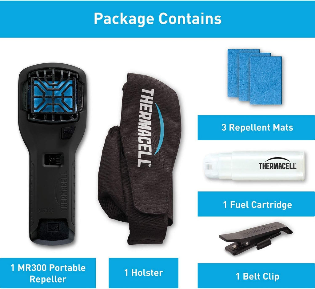 Thermacell Mosquito Portable Repeller; Includes 12-Hour Refill; 15 Foot Zone of Protection; Highly Effective Mosquito Repellent; Deet Free Bug Spray Alternative; Scent Free