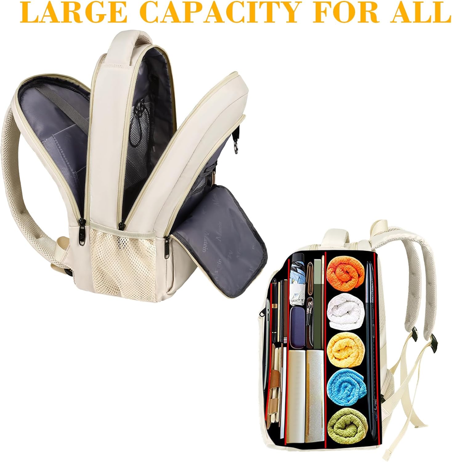 MATEIN Travel Laptop Backpack, Business Anti Theft Slim Sturdy Laptops Backpack with USB Charging Port, Water Resistant College School Computer Bag Gift for Men & Women Fits 15.6 Inch Notebook, Grey