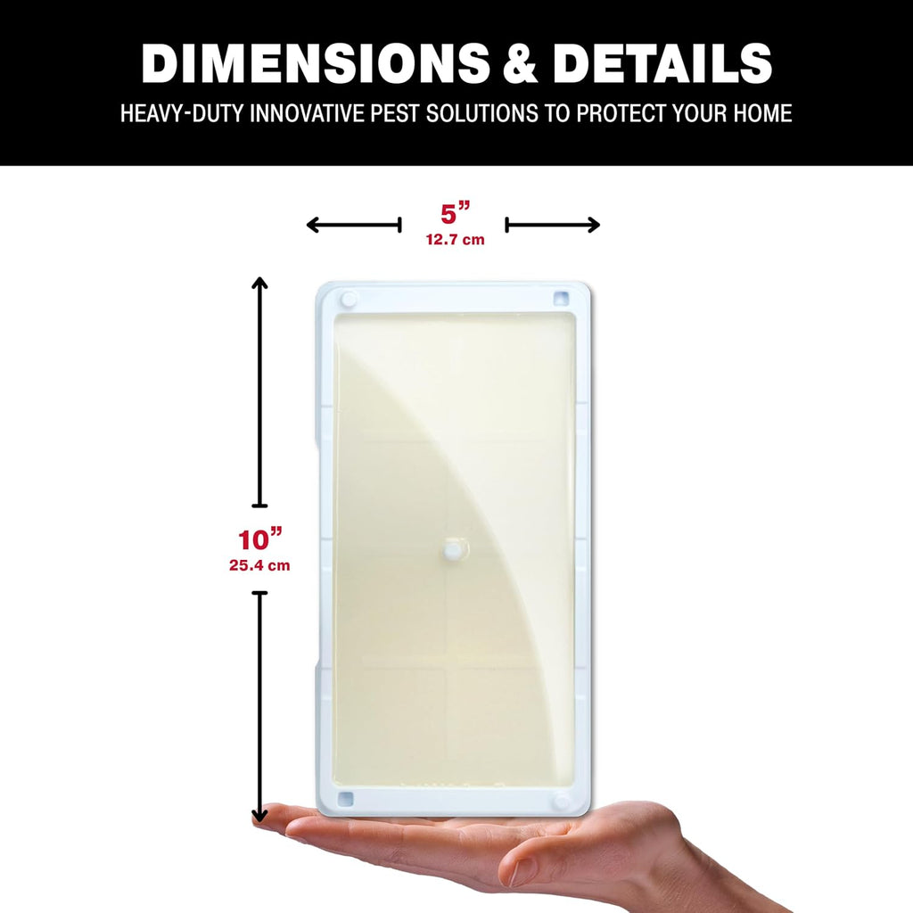 Catchmaster Rat, Snake and Mouse Traps 10Pk, Large Bulk Glue Rat Traps for Home, Adhesive Plastic Tray for Inside House, Snake, Mice, & Spider Catcher, Pest Control for House & Garage