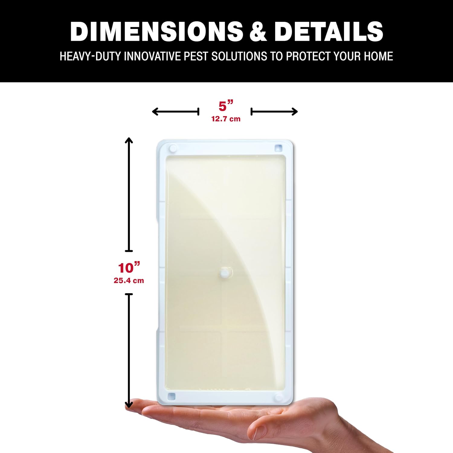 Catchmaster Rat, Snake and Mouse Traps 10Pk, Large Bulk Glue Rat Traps for Home, Adhesive Plastic Tray for Inside House, Snake, Mice, & Spider Catcher, Pest Control for House & Garage