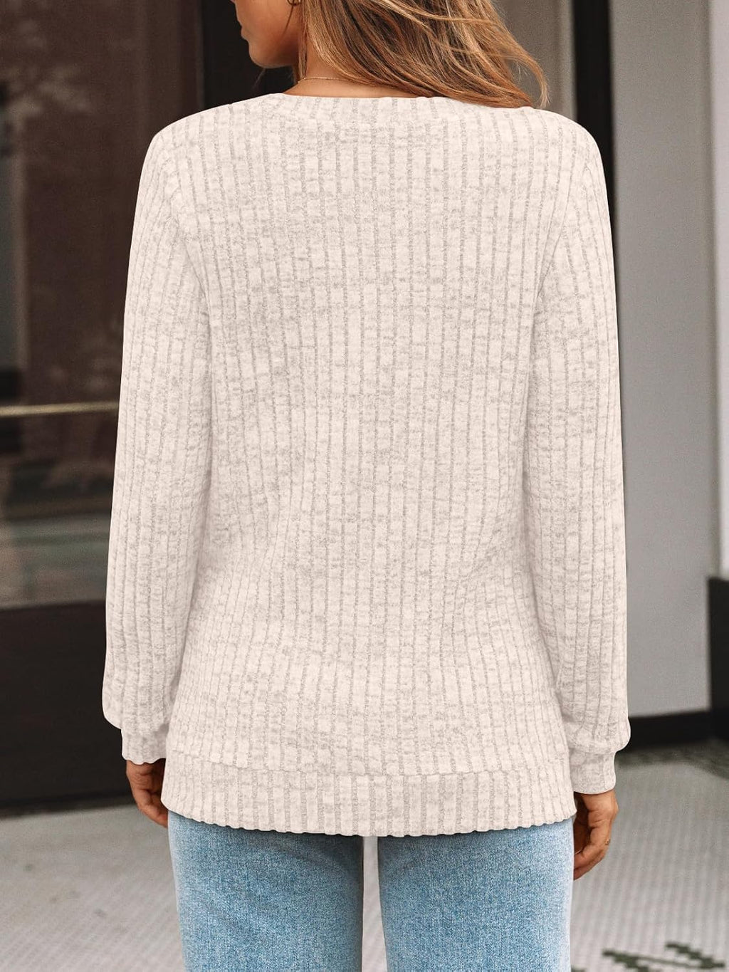 AUTOMET Womens V Neck Long Sleeve Shirt Fall Fashion Tops Tunic Dressy Casual Sweater Clothes Cute Trendy Work Outfits 2025