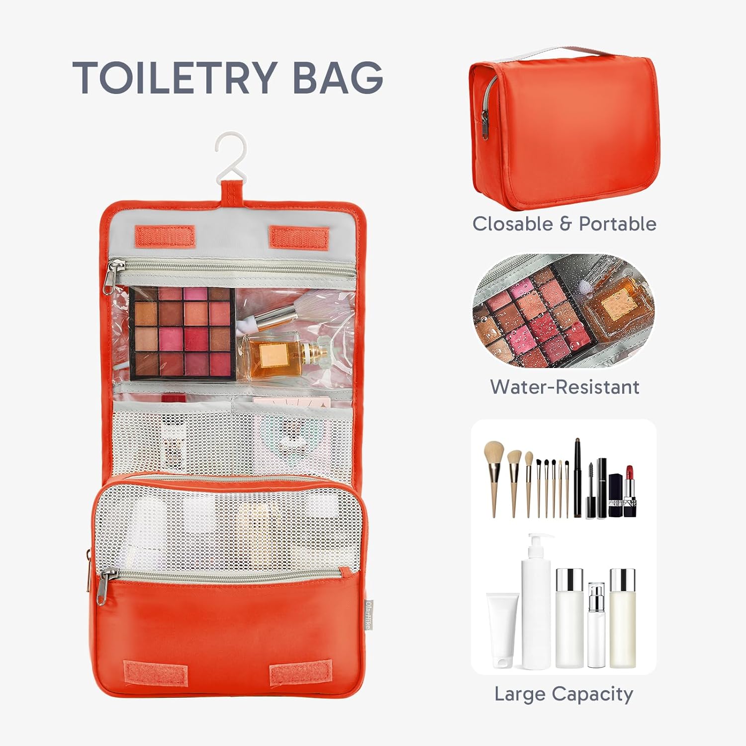 10 Set/8 Set Packing Cubes for Travel, Gifts for Women Mom,Anti-Tearing Suitcase Organizer for Luggage with Shoe & Hanging Toiletry Bag,OlarHike Vacation Essentials & Accessories for Cruise Ship,Cream