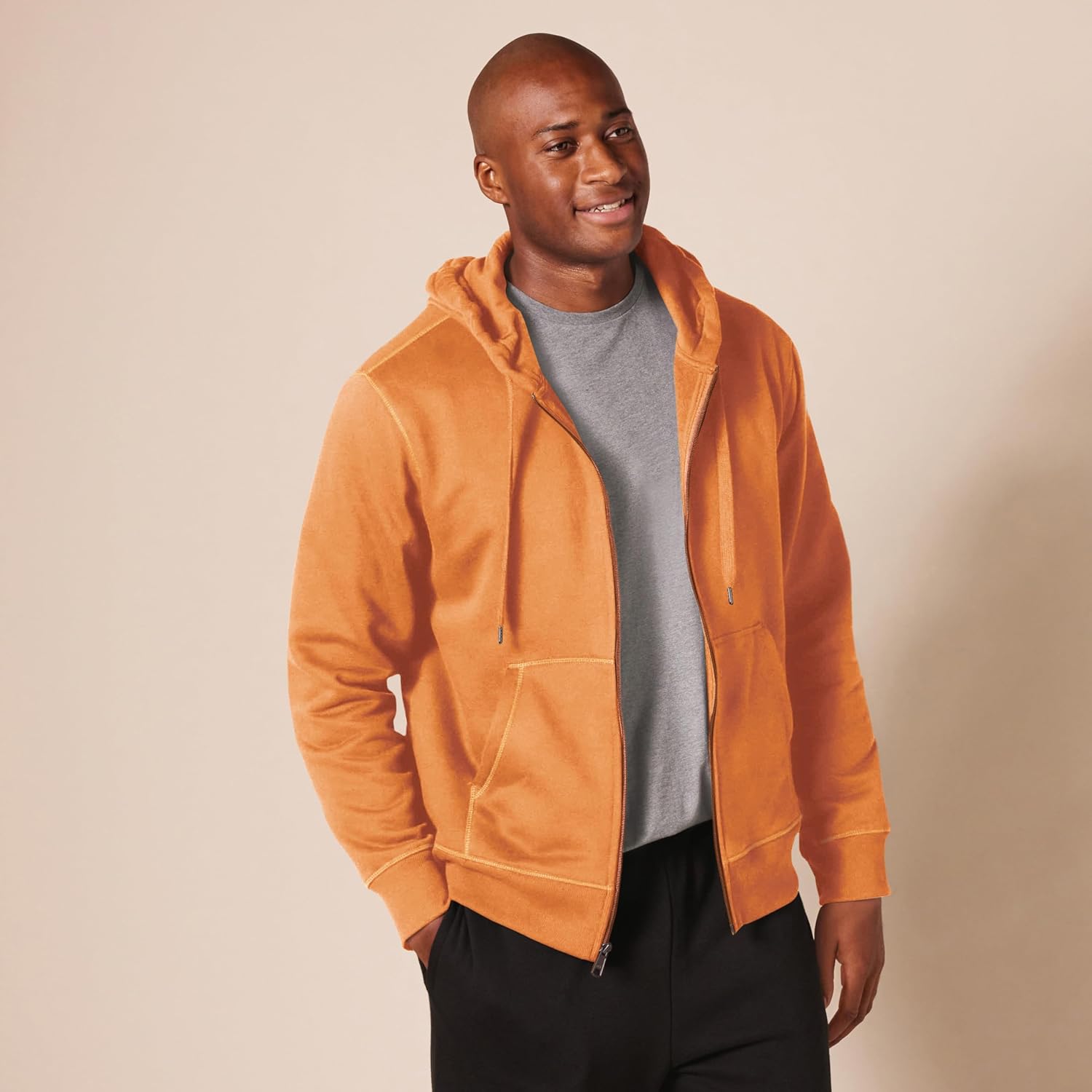 Essentials Men's Full-Zip Fleece Hoodie (Available in Big & Tall)