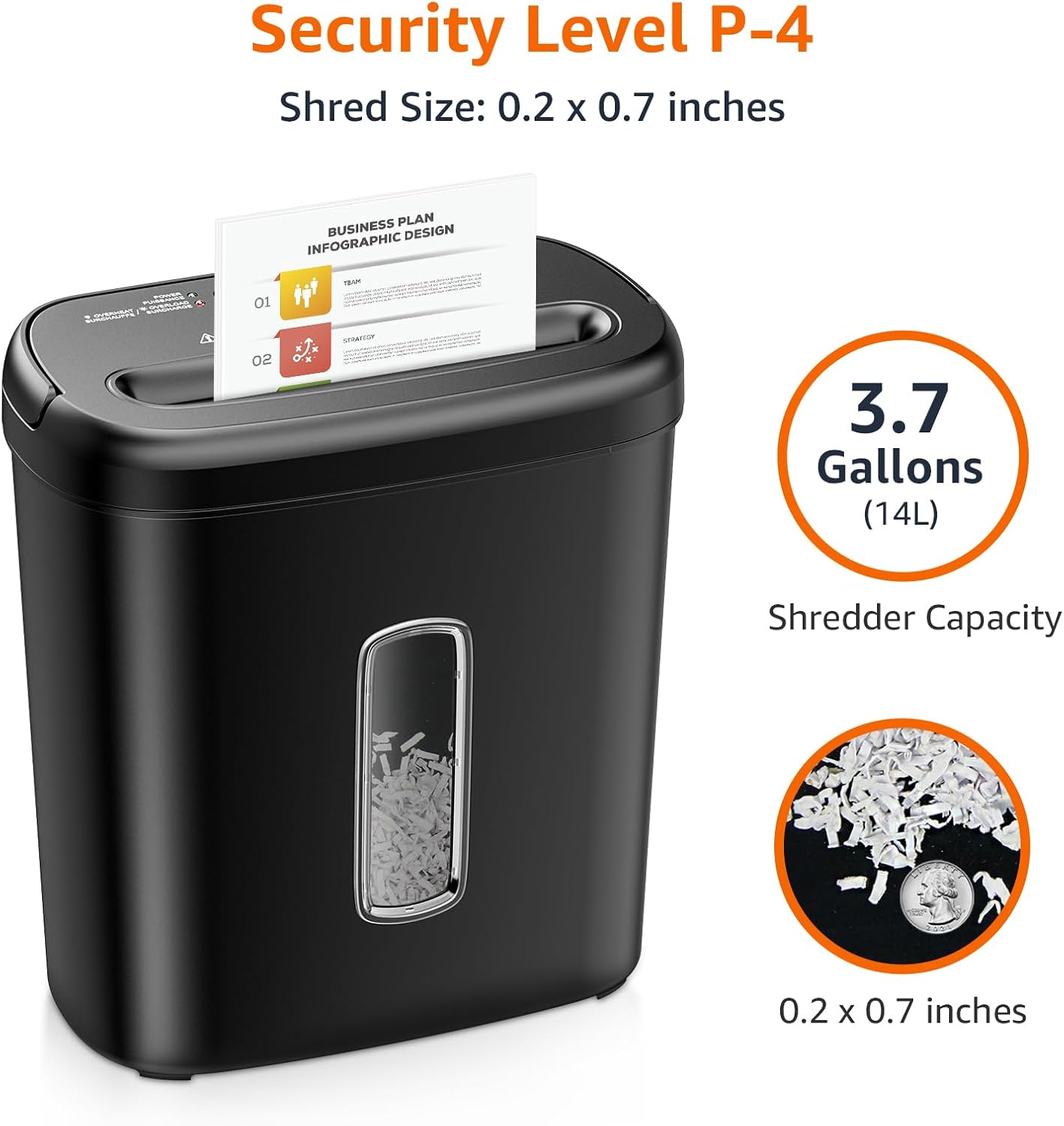 Basics 8-Sheet Cross Cut Paper Shredder and Credit Card Shredder - Black
