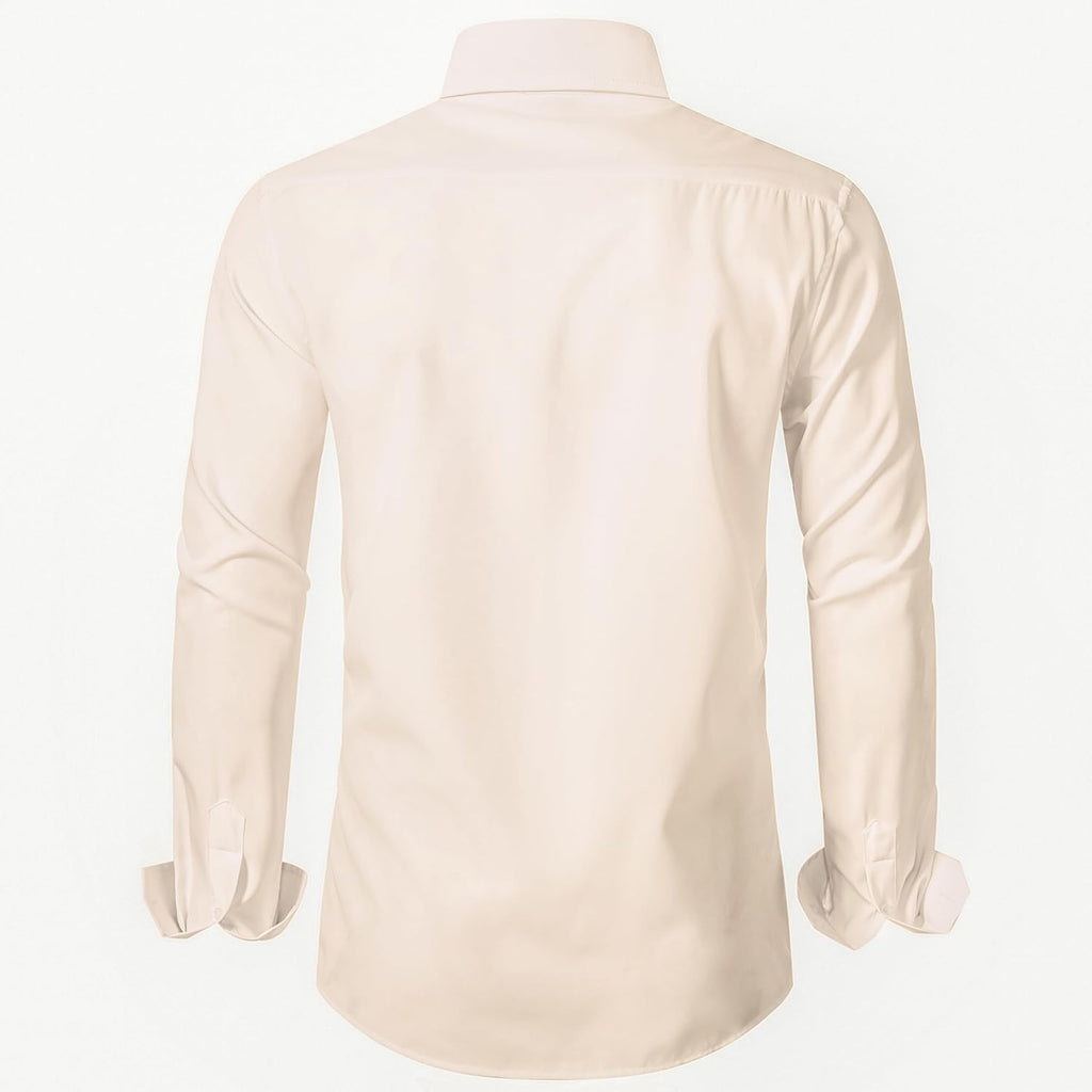 BEILU Stretch Mens Slim Fit Dress Shirts Formal Long Sleeve Button Down Shirts