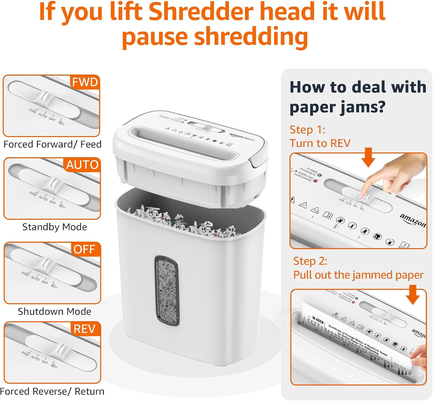 Basics 8-Sheet Cross Cut Paper Shredder and Credit Card Shredder - Black