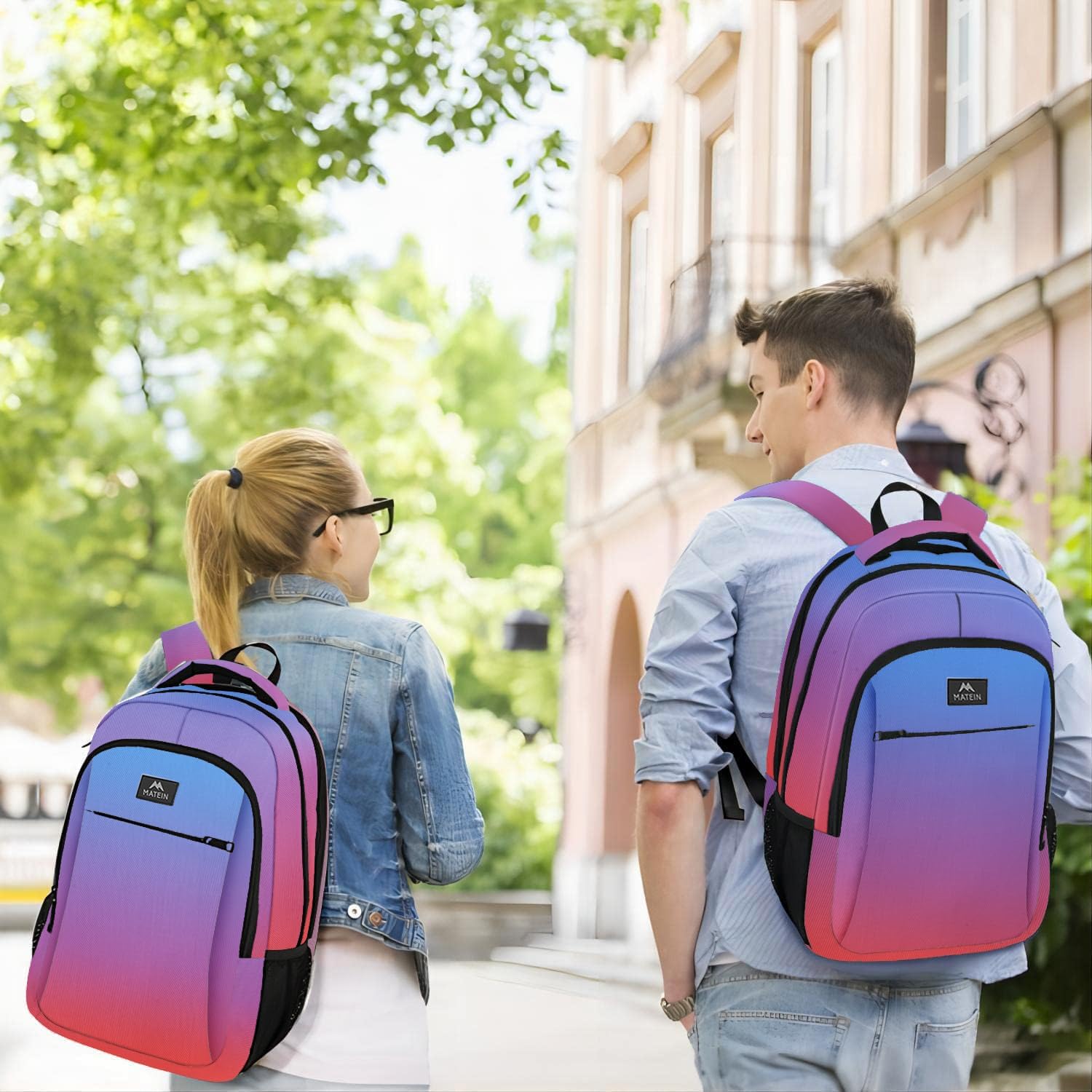 MATEIN Travel Laptop Backpack, Business Anti Theft Slim Sturdy Laptops Backpack with USB Charging Port, Water Resistant College School Computer Bag Gift for Men & Women Fits 15.6 Inch Notebook, Grey