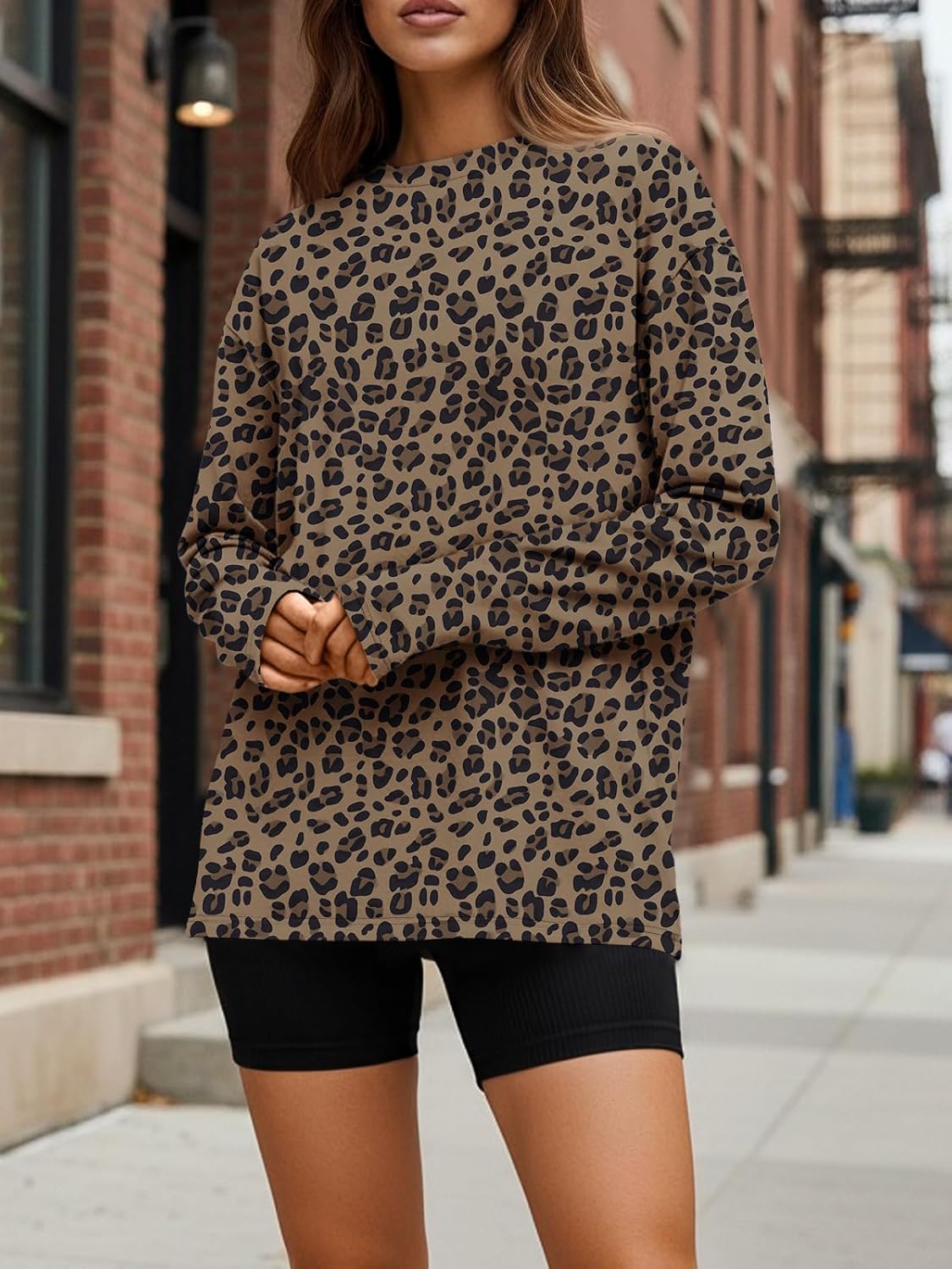 Trendy Queen Womens Oversized Long Sleeve T Shirts 2025 Basic Crewneck Tee Fall Tops Casual Workout Y2K Clothes