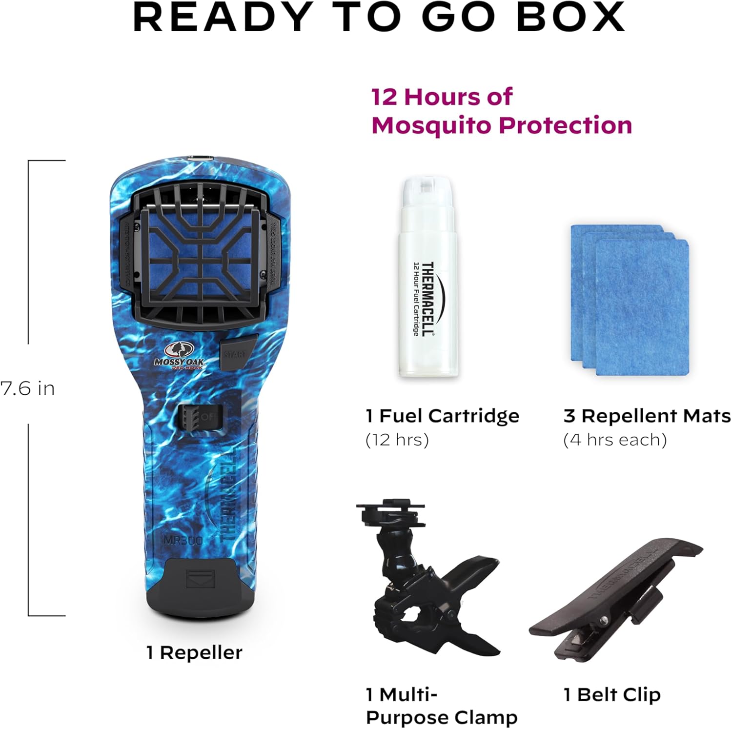Thermacell Mosquito Portable Repeller; Includes 12-Hour Refill; 15 Foot Zone of Protection; Highly Effective Mosquito Repellent; Deet Free Bug Spray Alternative; Scent Free