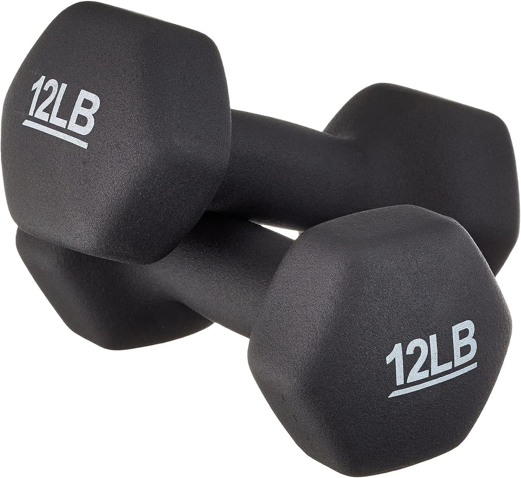 Basics Neoprene Dumbbell Hand Weights for Exercise and Muscle Toning