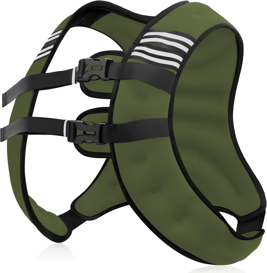 Weighted Vest Men or Women - 5/10/15/20/25/30lbs Weights with Reflective Stripe, Weighted Vest for Workout Equipment for Strength Training Running - Walking Weight Loss