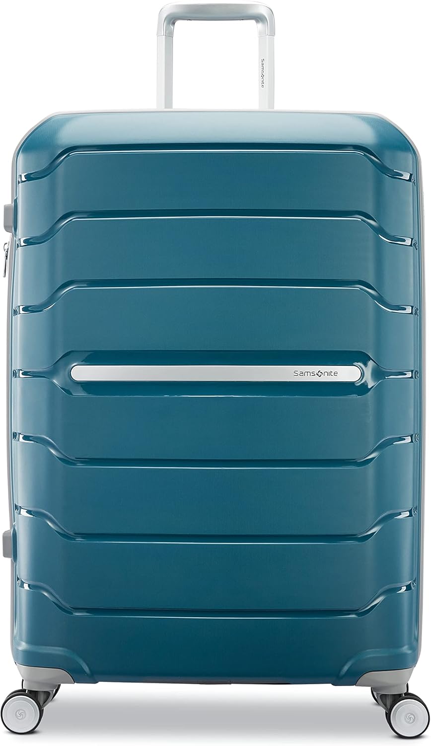 Samsonite Freeform Hardside Carry-On Luggage with Spinner Wheels - Hardshell Suitcase - TSA, Airline-Approved - Expandable Hard Shell, Smooth Rolling Wheels for Lightweight Travel - Navy