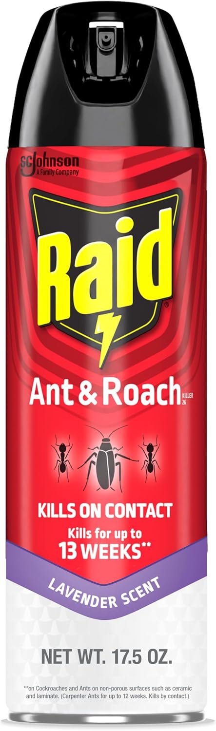 Raid Ant & Roach Killer Spray For Listed Bugs, Keeps Killing for Weeks, Fresh Scent, 17.5 oz