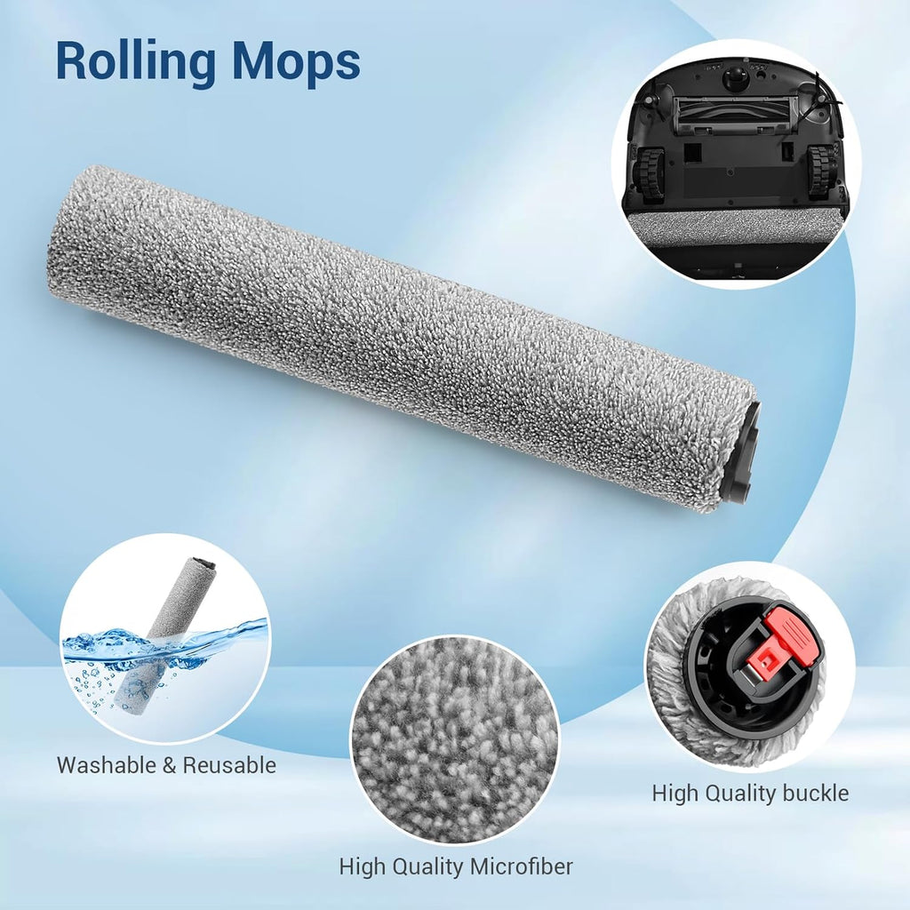 23 Pack C20 Omni Replacement Parts Accessories for Eufy C20 Omni Robot Vacuums kit, 1 Roller Brush, 4 HEPA Filters, 4 Mop Pads, 6 Side Brushes, 6 Dust Bags, 1 Clean Tool, 1 Screwdriver