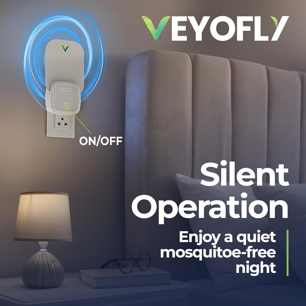 VEYOFLY Fly Catcher Indoor, Fly Trap Indoor, (1 Device + 3 Refills) Fruit Fly Traps for Indoors, Gnat Traps for House Indoor, Bug Killer, Fly Trap, Plug in Light Flying Insect Trap