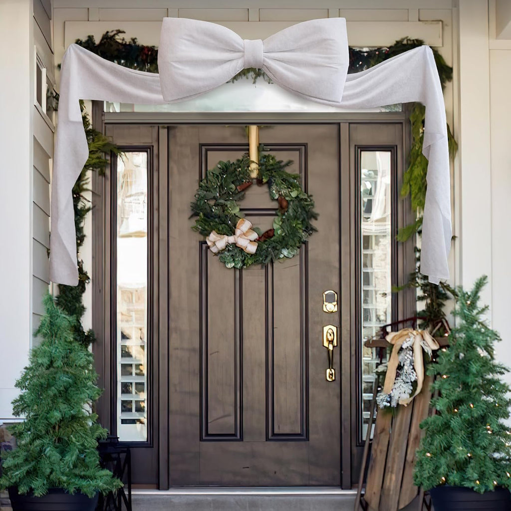 Christmas Decorations - Christmas Decor - 6 Ft Giant Bows for Christmas Tree - Big Red Velvet Bow for Tree Topper Window Wall Mantle - Indoor Home Room Party Valentines Xmas Decoration