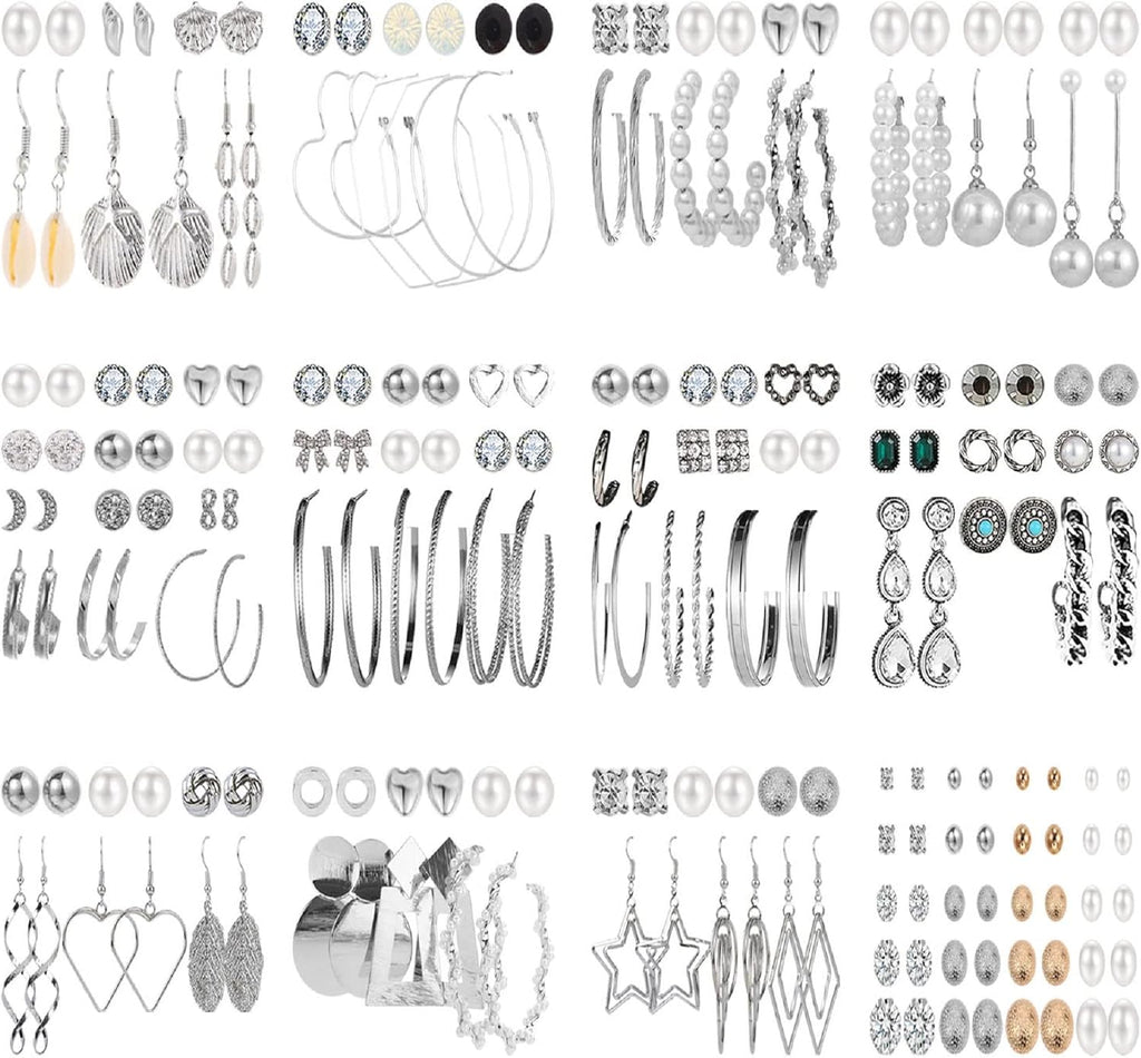 NEWITIN 69 Pieces Gold Jewelry Set for Women Fashion Costume Jewelry Gold Plated Necklace Bracelet Earrings Set for Women