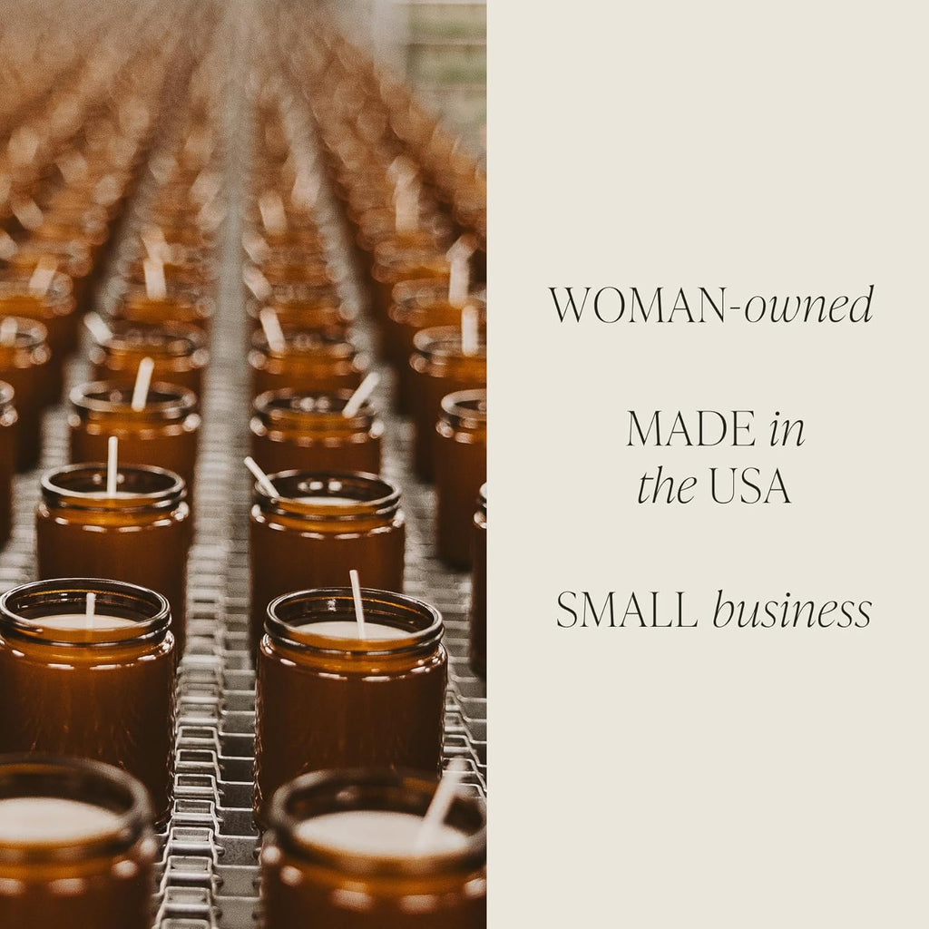 Sweet Water Decor Hello Fall Soy Candles - Fall Candle with Hot Cider, Cinnamon, Cloves, and Nutmeg Scent for Home - Soy Candle with 40 Hours Burn Time - 9Oz Black Lid Amber Jar Candles Fall Scents