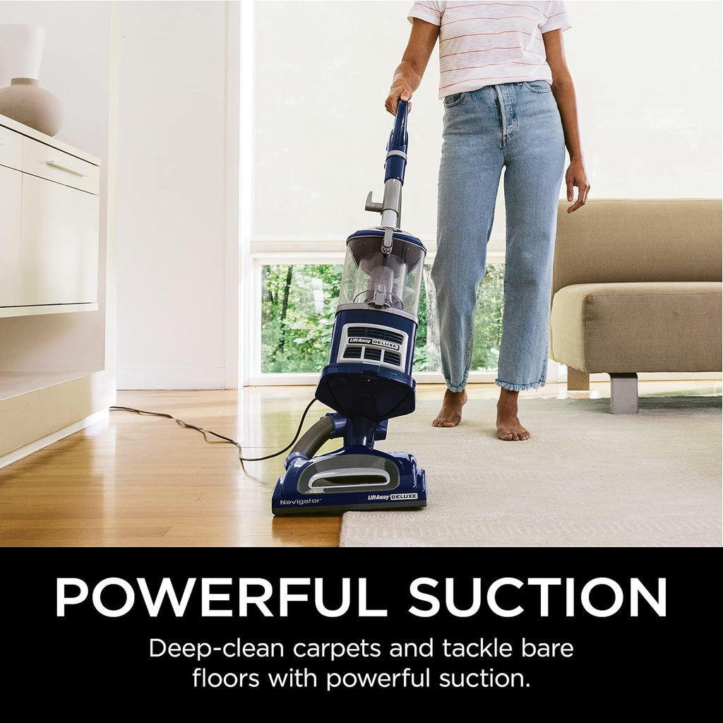 Shark NV352 Navigator Lift Away Upright Vacuum, Hepa Filter, Anti-Allergen Technology, Swivel Steering, Ideal for Carpet, Stairs, & Bare Floors, with Wide Upholstery & Crevice Tools, Lavender